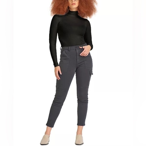 Black TAPE_ Ribbed Turtleneck Top NWT XS - Picture 3 of 7